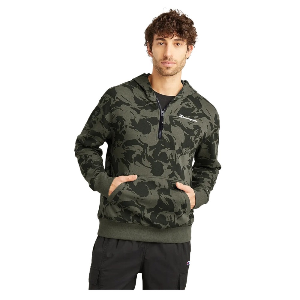 NWT Champion - AOP Global Explorer French Terry - Men's Fleece Hoodie Size Med